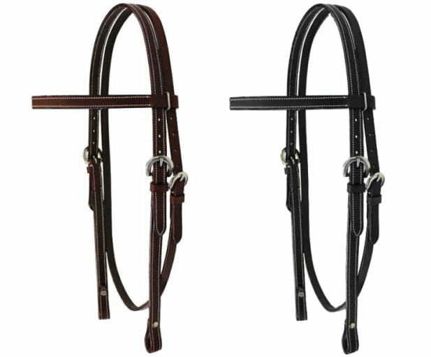 A well-fitted horse bridle showcasing its craftsmanship.