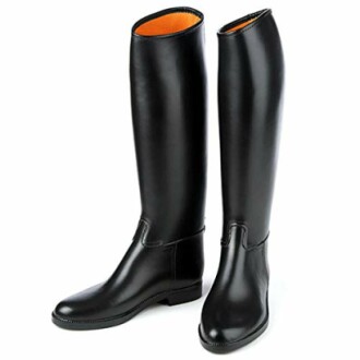 Pair of black tall riding boots