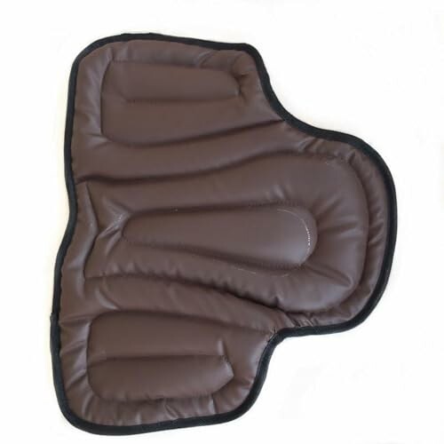 Brown padded seat cover with black edges