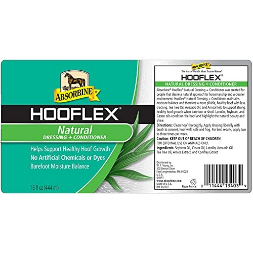 Hooflex Natural Dressing and Conditioner label