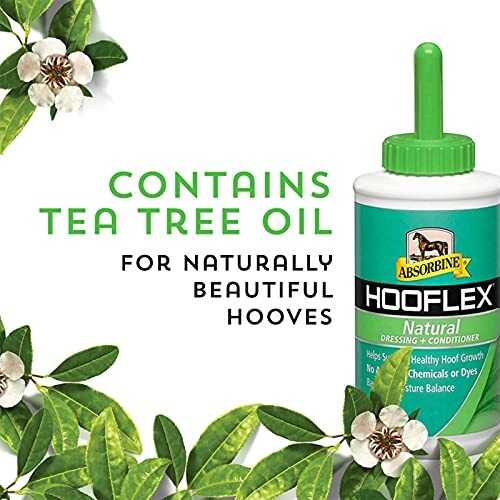 Hooflex Natural Hoof Dressing with tea tree oil for healthy hooves.