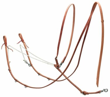 Durable leather construction of the Weaver Leather Harness German Martingale